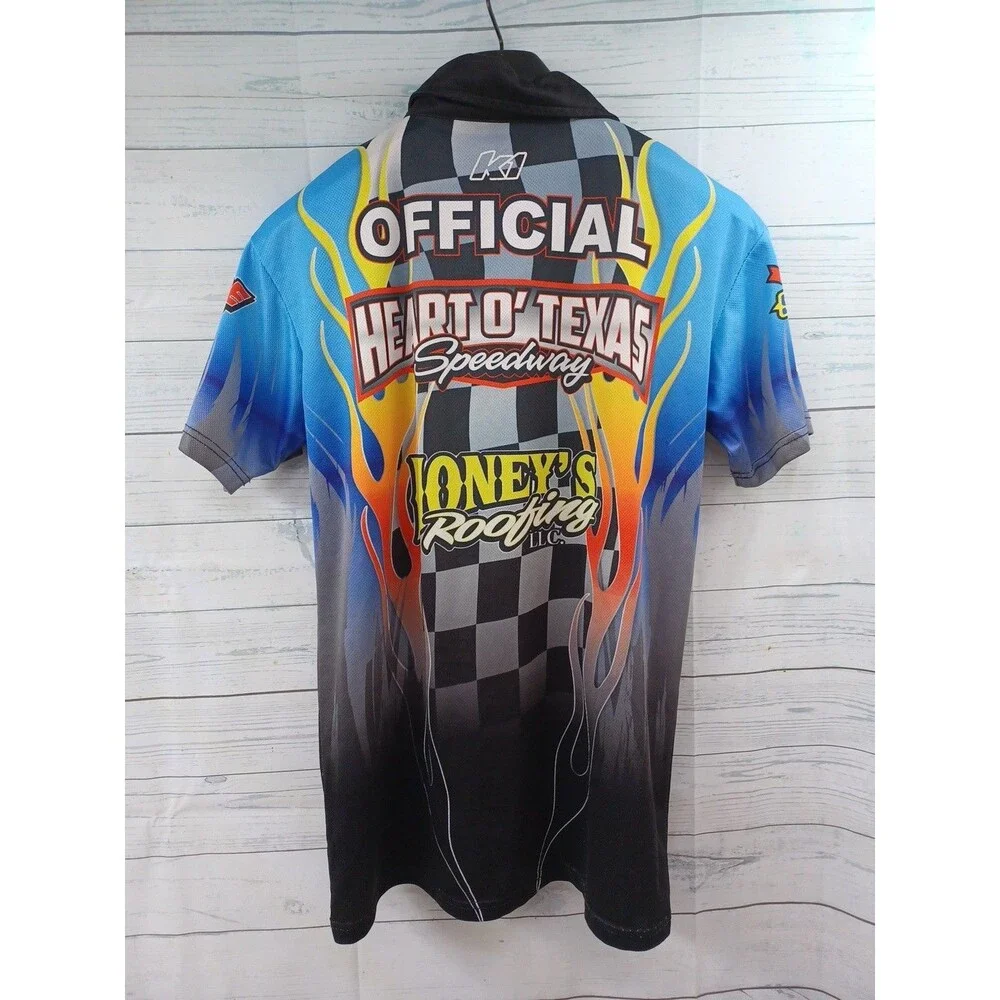 Toyota Polo Shirt Weekly Racing Sz L Speedway Motors Jeff Hunter Sponsors